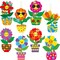 24-Piece Spring Flower Craft Kit for Kids – DIY Make Your Own Flower Pot Art Set, Hanging Ornaments for Preschool, Classroom, and Home Activities